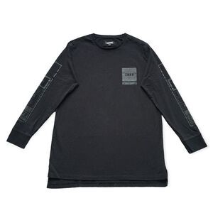 🔃Zanerobe Men’s Black Crew Neck Long Sleeve Cotton Shirt